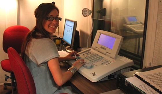 Student working in the Audiology Clinic